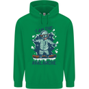 I Am the Avalanche Funny Snowboarding Mens 80% Cotton Hoodie Irish Green
