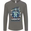 I Am the Avalanche Funny Snowboarding Mens Long Sleeve T-Shirt Charcoal