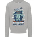 I Am the Avalanche Funny Snowboarding Mens Sweatshirt Jumper Sports Grey