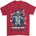 I Am the Avalanche Funny Snowboarding Mens T-Shirt 100% Cotton Red