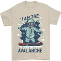 I Am the Avalanche Funny Snowboarding Mens T-Shirt 100% Cotton Sand