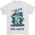 I Am the Avalanche Funny Snowboarding Mens T-Shirt 100% Cotton White