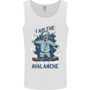 I Am the Avalanche Funny Snowboarding Mens Vest Tank Top White