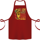 I Am the Storm African Black Lives Matter Cotton Apron 100% Organic Maroon