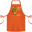 I Am the Storm African Black Lives Matter Cotton Apron 100% Organic Orange