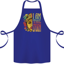 I Am the Storm African Black Lives Matter Cotton Apron 100% Organic Royal Blue