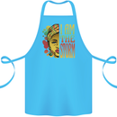 I Am the Storm African Black Lives Matter Cotton Apron 100% Organic Turquoise