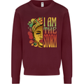 I Am the Storm African Black Lives Matter Kids Sweatshirt Jumper Maroon