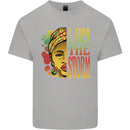 I Am the Storm African Black Lives Matter Kids T-Shirt Childrens Sports Grey
