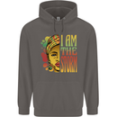 I Am the Storm African Black Lives Matter Mens 80% Cotton Hoodie Charcoal