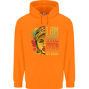 I Am the Storm African Black Lives Matter Mens 80% Cotton Hoodie Orange