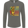 I Am the Storm African Black Lives Matter Mens Long Sleeve T-Shirt Charcoal