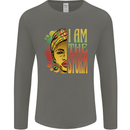 I Am the Storm African Black Lives Matter Mens Long Sleeve T-Shirt Charcoal