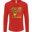 I Am the Storm African Black Lives Matter Mens Long Sleeve T-Shirt Red