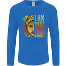 I Am the Storm African Black Lives Matter Mens Long Sleeve T-Shirt Royal Blue