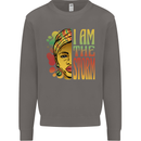 I Am the Storm African Black Lives Matter Mens Sweatshirt Jumper Charcoal