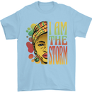 I Am the Storm African Black Lives Matter Mens T-Shirt 100% Cotton Light Blue