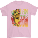 I Am the Storm African Black Lives Matter Mens T-Shirt 100% Cotton Light Pink