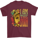 I Am the Storm African Black Lives Matter Mens T-Shirt 100% Cotton Maroon