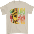 I Am the Storm African Black Lives Matter Mens T-Shirt 100% Cotton Sand