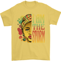I Am the Storm African Black Lives Matter Mens T-Shirt 100% Cotton Yellow
