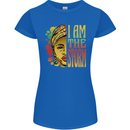 I Am the Storm African Black Lives Matter Womens Petite Cut T-Shirt Royal Blue