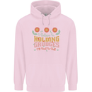 I Believe in Holding Grudges Funny Quote Mens 80% Cotton Hoodie Light Pink