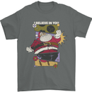 I Believe in You Christmas Santa Claus Mens T-Shirt 100% Cotton Charcoal