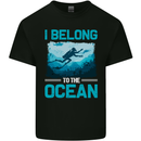 I Belong to the Ocean Scuba Diving Diver Dive Kids T-Shirt Childrens Black