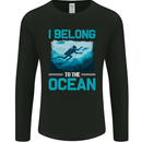 I Belong to the Ocean Scuba Diving Diver Dive Mens Long Sleeve T-Shirt Black