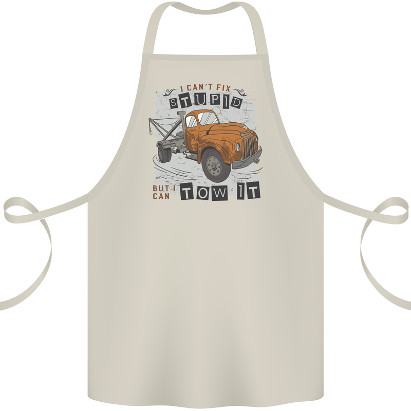 I Can Tow It Funny Towing Truck Operator Cotton Apron 100% Organic Natural