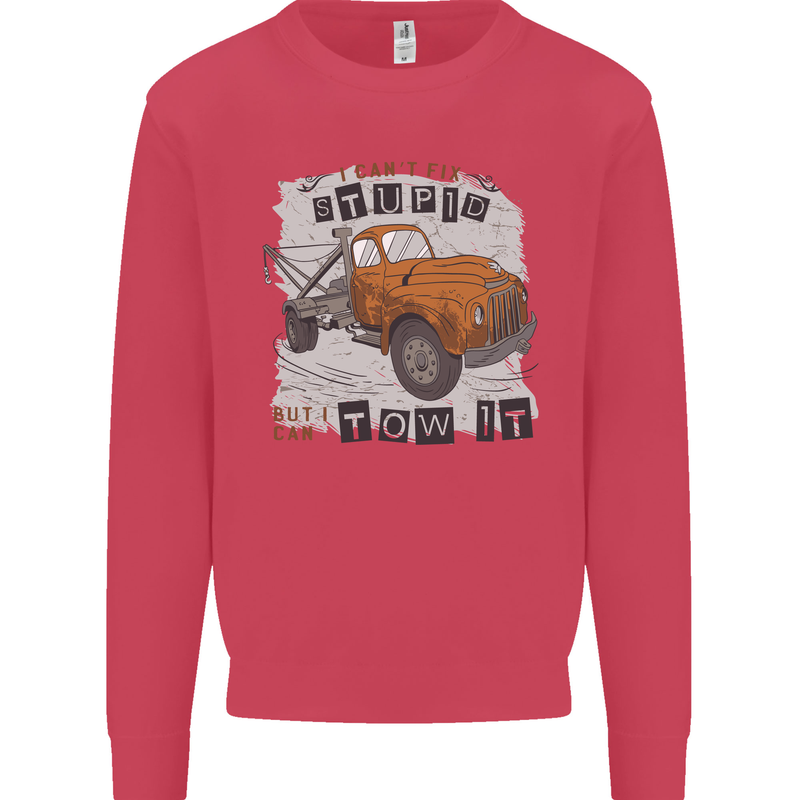 I Can Tow It Funny Towing Truck Operator Kids Sweatshirt Jumper Heliconia