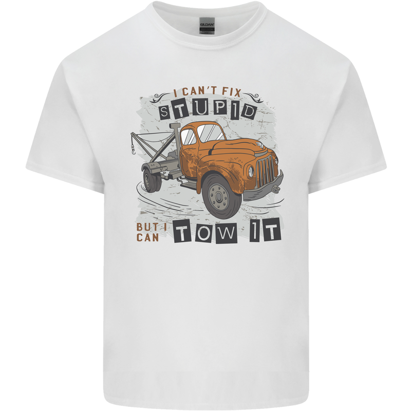 I Can Tow It Funny Towing Truck Operator Kids T-Shirt Childrens White