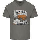 I Can Tow It Funny Towing Truck Operator Mens V-Neck Cotton T-Shirt Charcoal