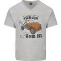 I Can Tow It Funny Towing Truck Operator Mens V-Neck Cotton T-Shirt Sports Grey
