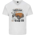 I Can Tow It Funny Towing Truck Operator Mens V-Neck Cotton T-Shirt White