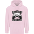 I Can't Hear You Im Gaming Funny Gamer Childrens Kids Hoodie Light Pink