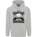 I Can't Hear You Im Gaming Funny Gamer Childrens Kids Hoodie Sports Grey