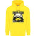 I Can't Hear You Im Gaming Funny Gamer Childrens Kids Hoodie Yellow