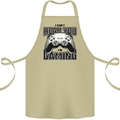 I Can't Hear You Im Gaming Funny Gamer Cotton Apron 100% Organic Khaki