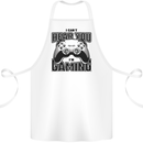 I Can't Hear You Im Gaming Funny Gamer Cotton Apron 100% Organic White