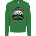 I Can't Hear You Im Gaming Funny Gamer Kids Sweatshirt Jumper Irish Green
