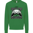 I Can't Hear You Im Gaming Funny Gamer Kids Sweatshirt Jumper Irish Green