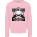 I Can't Hear You Im Gaming Funny Gamer Kids Sweatshirt Jumper Light Pink