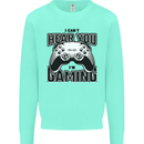 I Can't Hear You Im Gaming Funny Gamer Kids Sweatshirt Jumper Peppermint