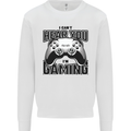 I Can't Hear You Im Gaming Funny Gamer Kids Sweatshirt Jumper White