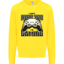 I Can't Hear You Im Gaming Funny Gamer Kids Sweatshirt Jumper Yellow
