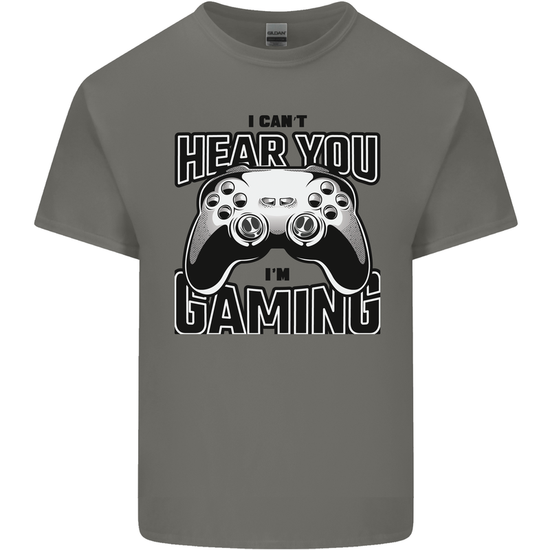 I Can't Hear You Im Gaming Funny Gamer Kids T-Shirt Childrens Charcoal