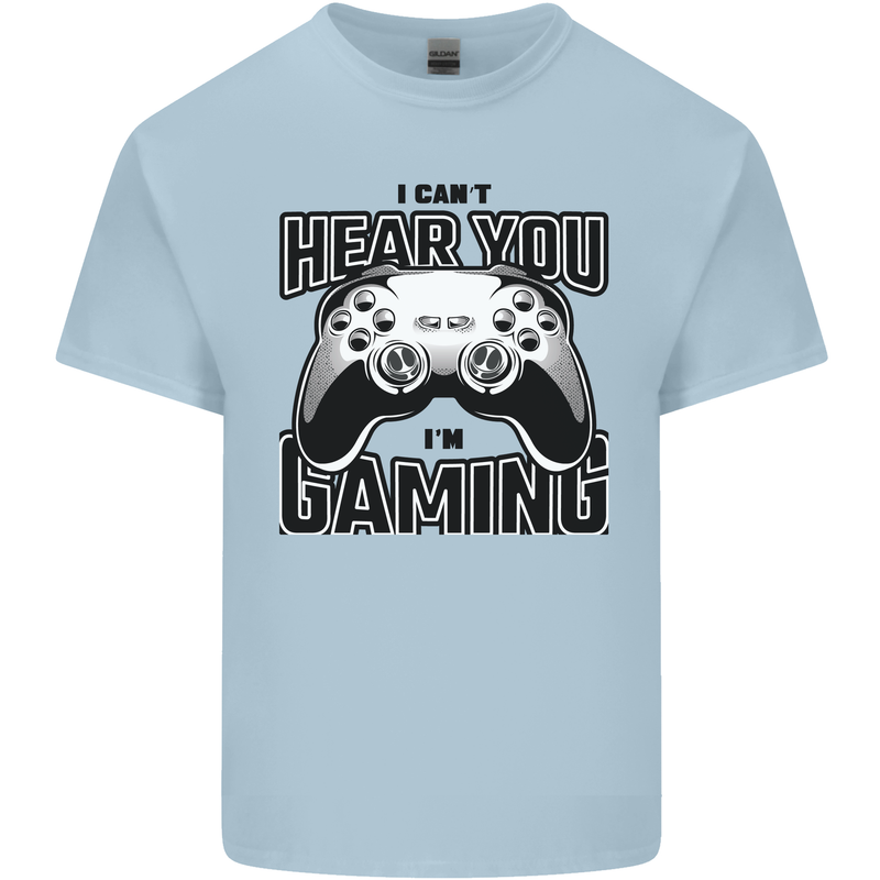 I Can't Hear You Im Gaming Funny Gamer Kids T-Shirt Childrens Light Blue