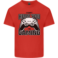 I Can't Hear You Im Gaming Funny Gamer Kids T-Shirt Childrens Red